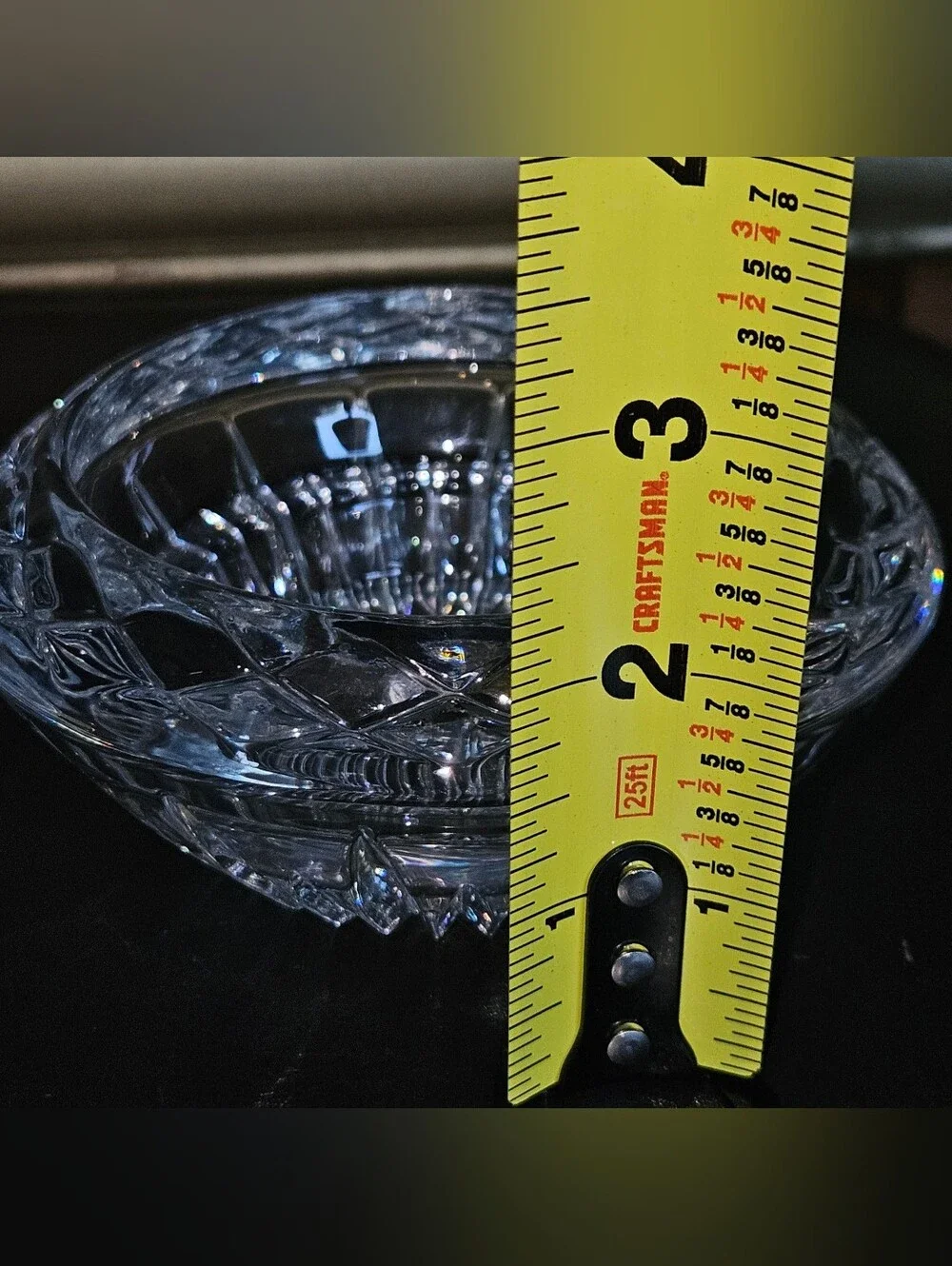 Vintage Princess House 24% Lead Crystal 3-Way Candle Holder Pattern 845